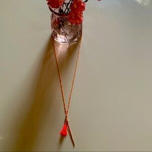 NWOT Gorjana beaded Taner Dagger Necklace 🍊 & gold